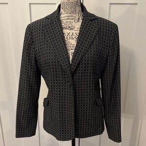 Larry Levine Black Geometric Women's Blazer